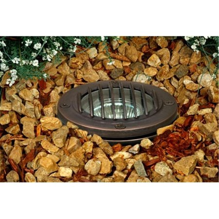 INTENSE Solid Brass In-Ground Well Light with Grill, Weathered Brass IN2563085